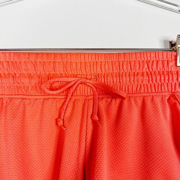 Reebok Womens XSmall XS Mesh Textured Workout Shorts Coral Orange Athletic - Picture 5 of 7